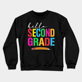 hello Second Grade Crewneck Sweatshirt